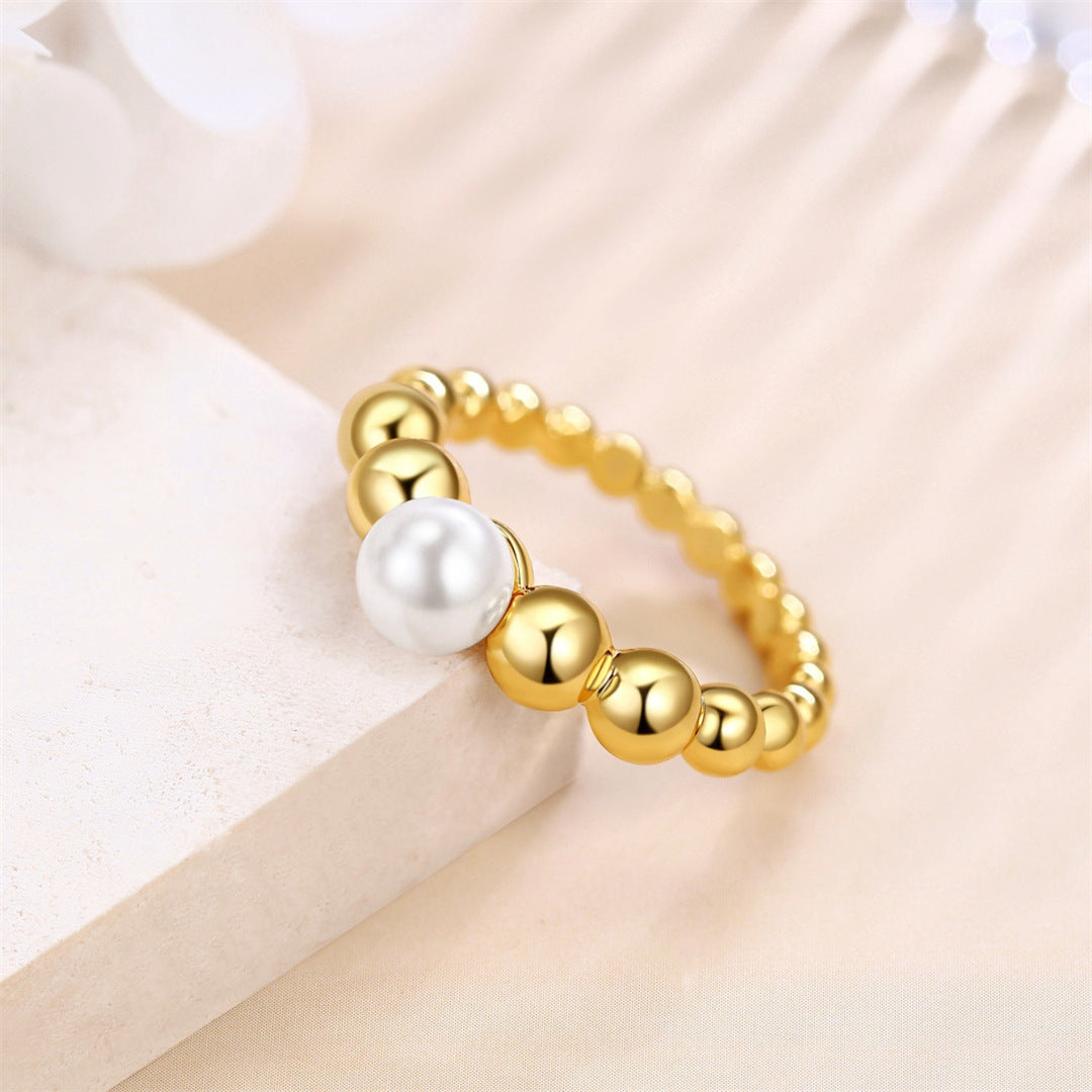 Middle Ancient Scenery Gold Ring