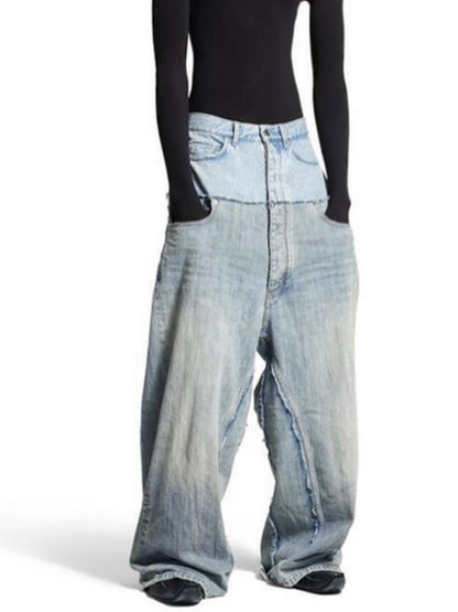 MIJKO Baggy Straight Jeans