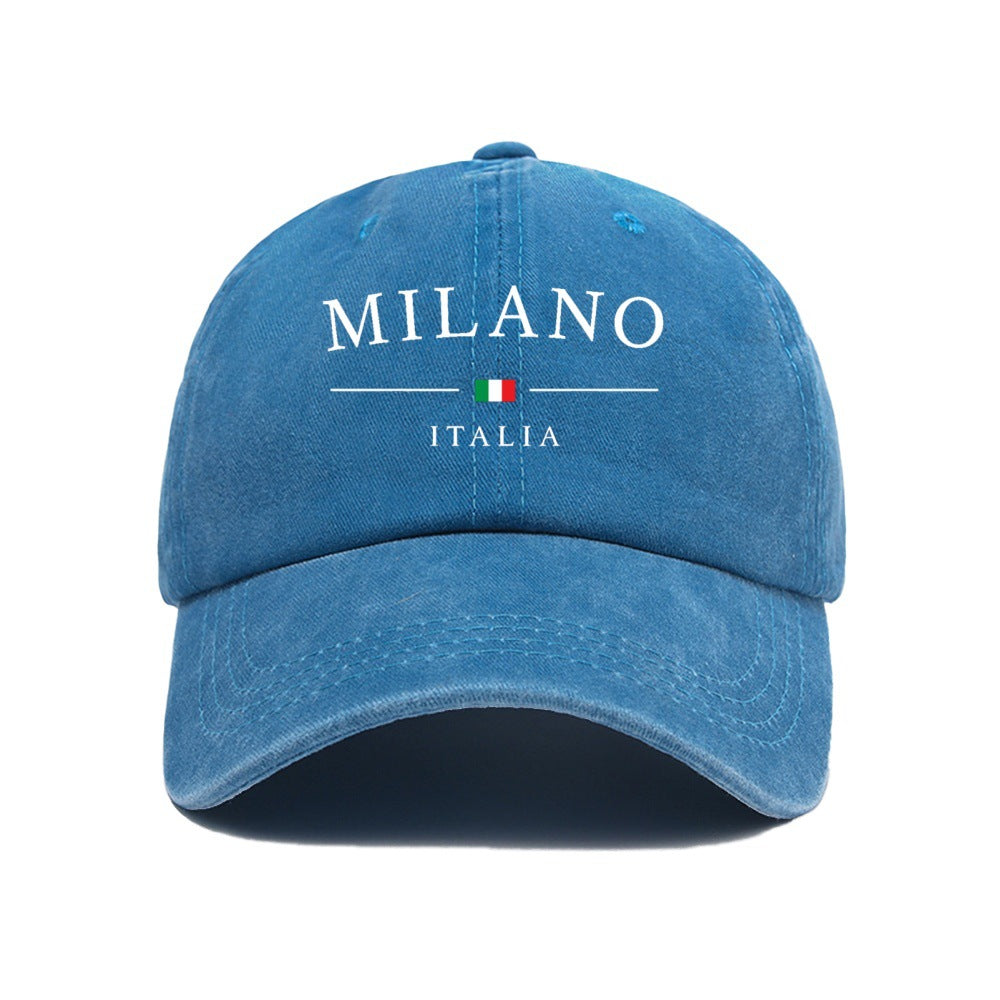 Milano Printed Vintage Washed Cotton Baseball Cap
