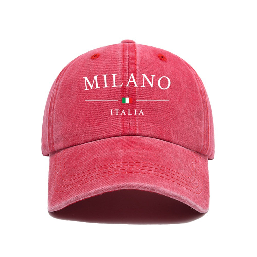 Milano Printed Vintage Washed Cotton Baseball Cap