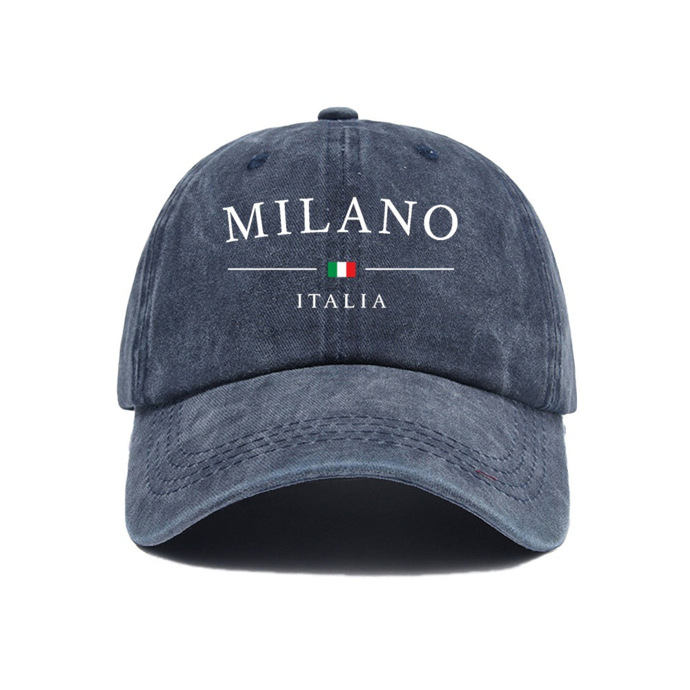 Milano Printed Vintage Washed Cotton Baseball Cap