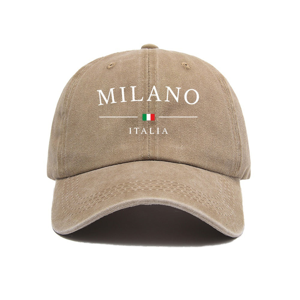 Milano Printed Vintage Washed Cotton Baseball Cap