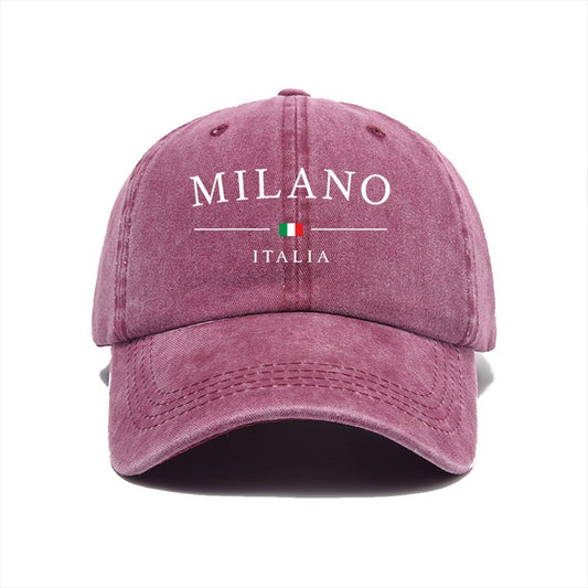 Milano Printed Vintage Washed Cotton Baseball Cap