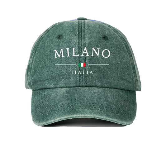Milano Printed Vintage Washed Cotton Baseball Cap