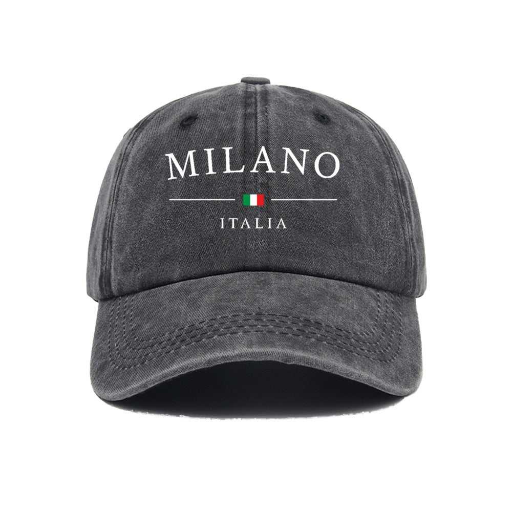Milano Printed Vintage Washed Cotton Baseball Cap