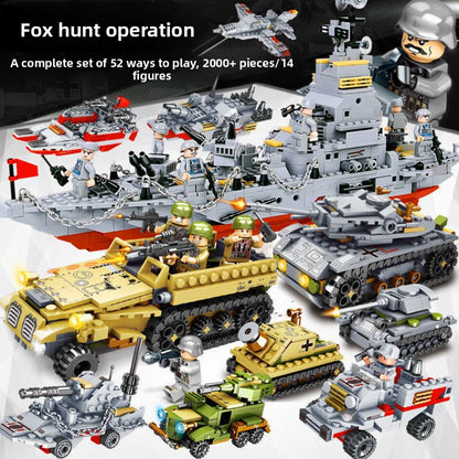Military Aircraft Carrier Building Blocks Set