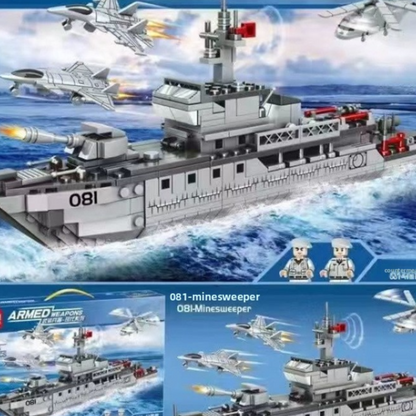 Military Aircraft Carrier Building Blocks Set