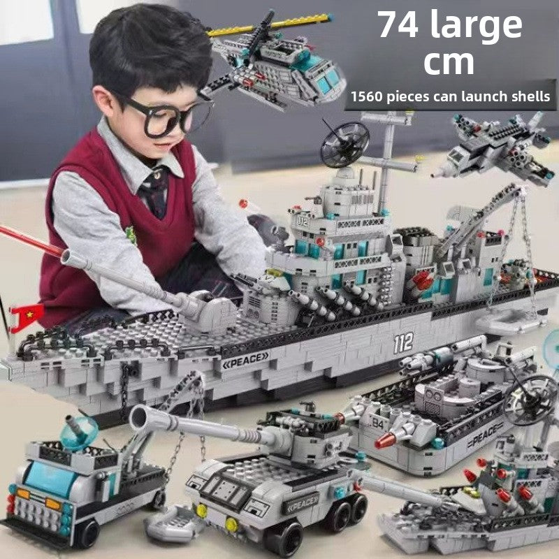 Military Aircraft Carrier Building Blocks Set