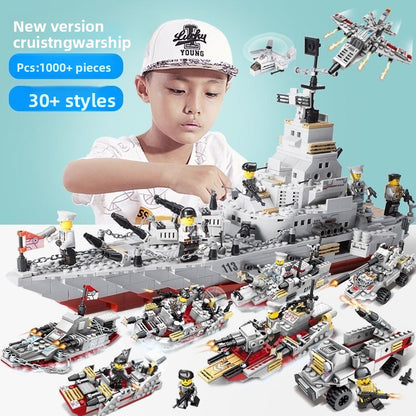 Military Aircraft Carrier Building Blocks Set