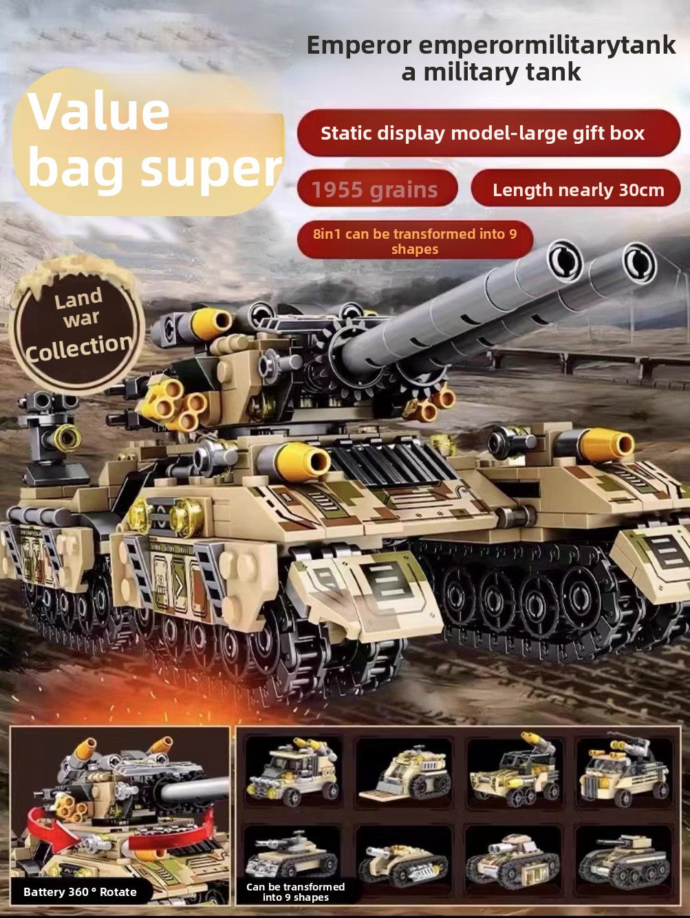 Military Tank Building Blocks Set