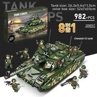 Military Warship Building Blocks Set