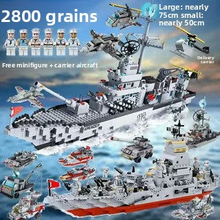 Military Warship Building Blocks Set