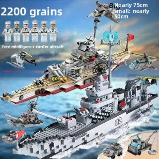 Military Warship Building Blocks Set