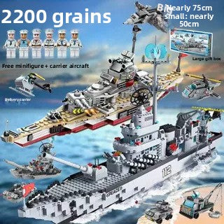 Military Warship Building Blocks Set