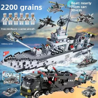 Military Warship Building Blocks Set