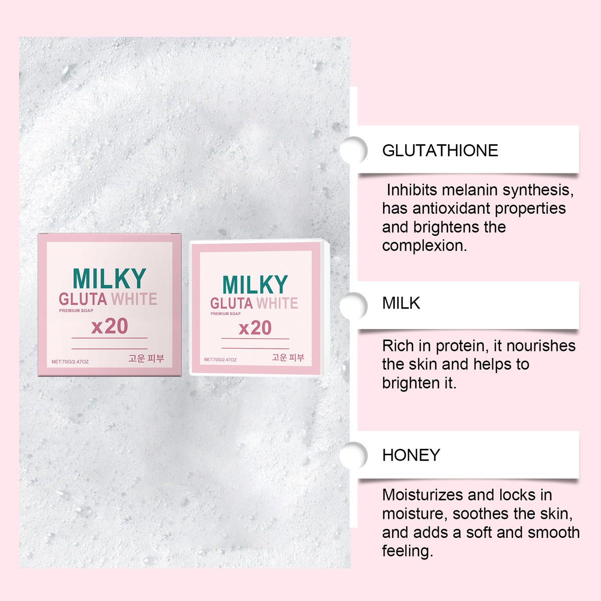 Milk body moisturizing soap