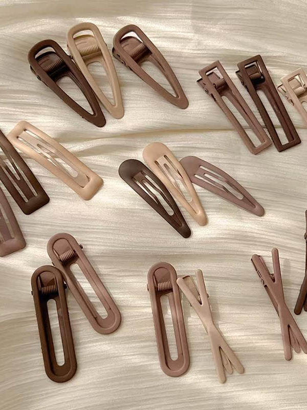 Milk Coffee Brown Hair Clips Korean Style Duckbill Clip Hair Accessories