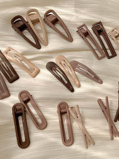Milk Coffee Brown Hair Clips Korean Style Duckbill Clip Hair Accessories