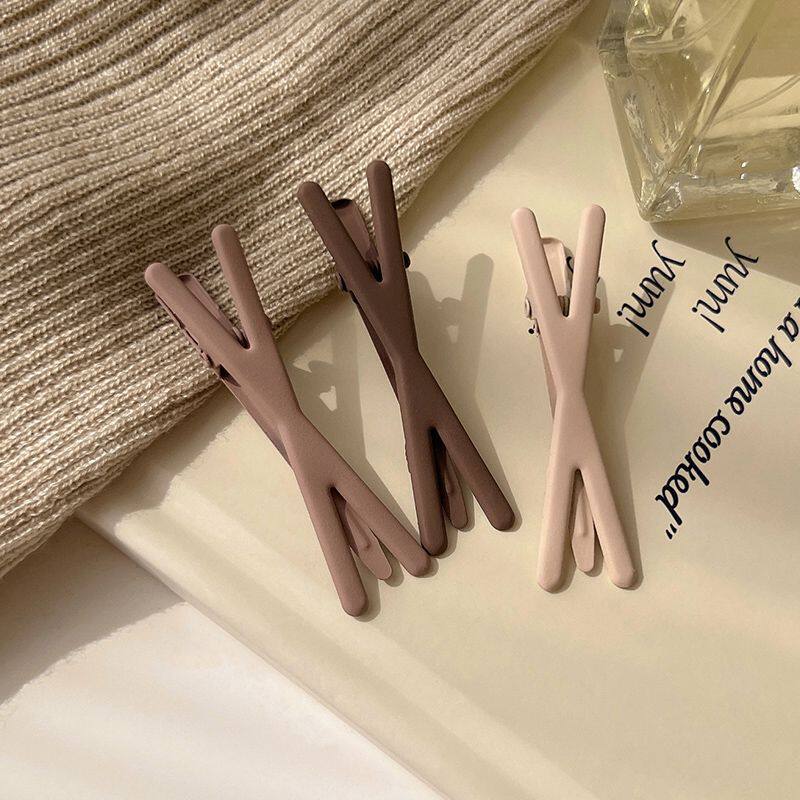 Milk Coffee Brown Hair Clips Korean Style Duckbill Clip Hair Accessories