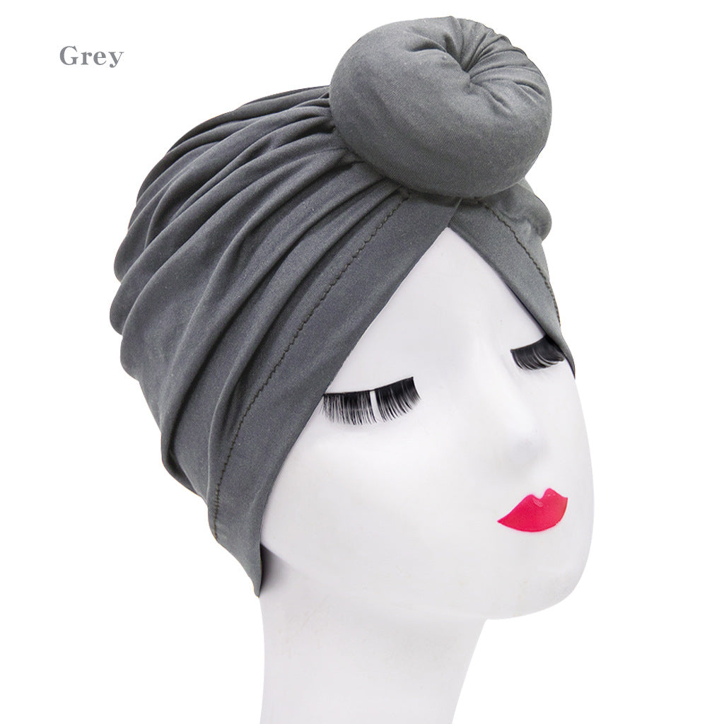 Milk Silk Ethnic Knot Turban Cap for Women