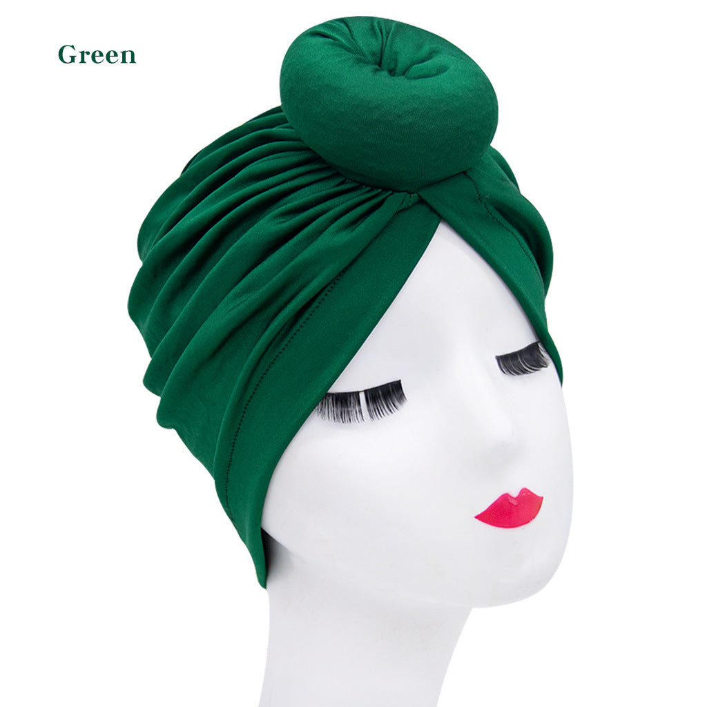 Milk Silk Ethnic Knot Turban Cap for Women