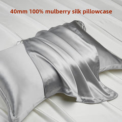 Silver Gray Mulberry Silk
