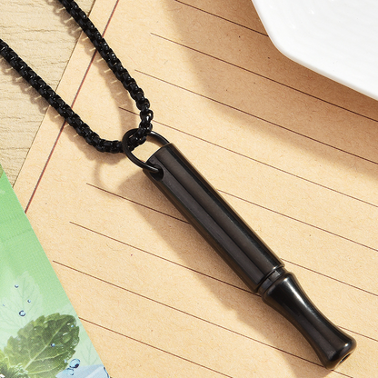 Mindfulness Breathing Whistle Necklace Pendant