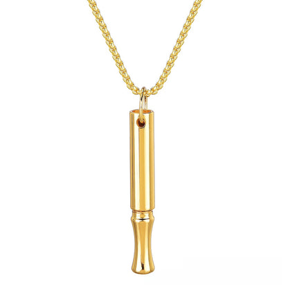 Mindfulness Breathing Whistle Pendant Necklace
