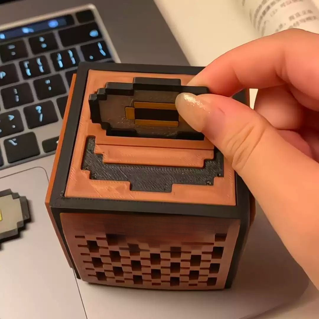 Minecraft Bluetooth Music Box Record Player Model