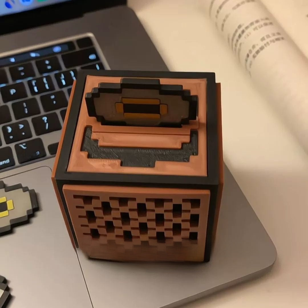 Minecraft Bluetooth Music Box Record Player Model
