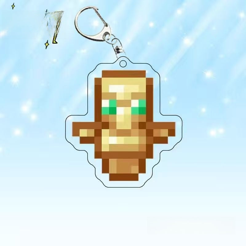 Minecraft Themed Acrylic Keychain Pendant Set