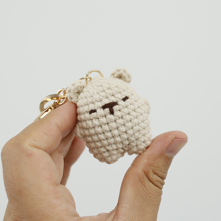 Mini Bear Hand-Woven Keychain