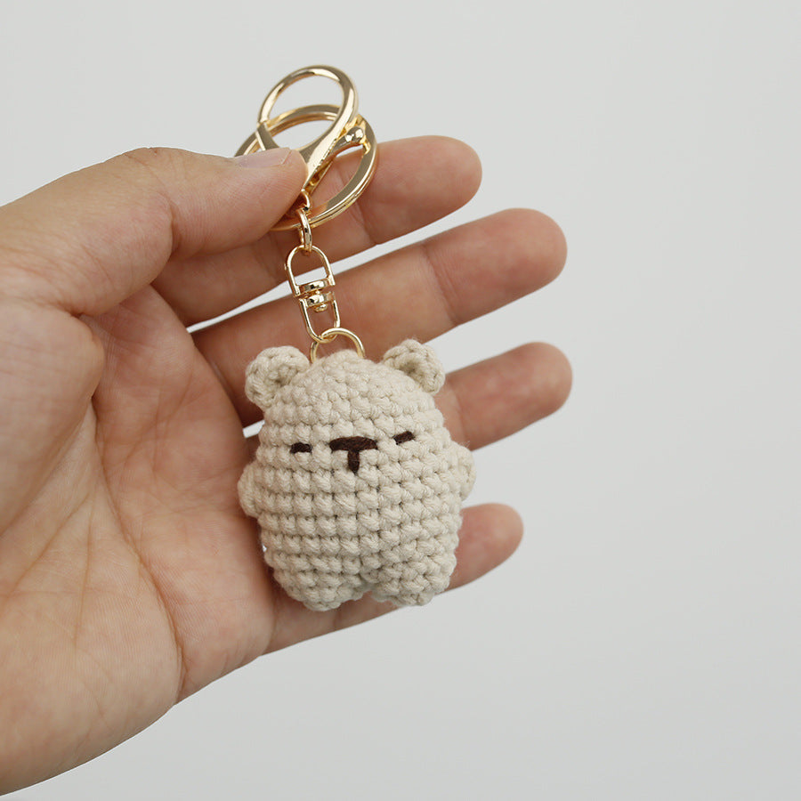 Mini Bear Hand-Woven Keychain