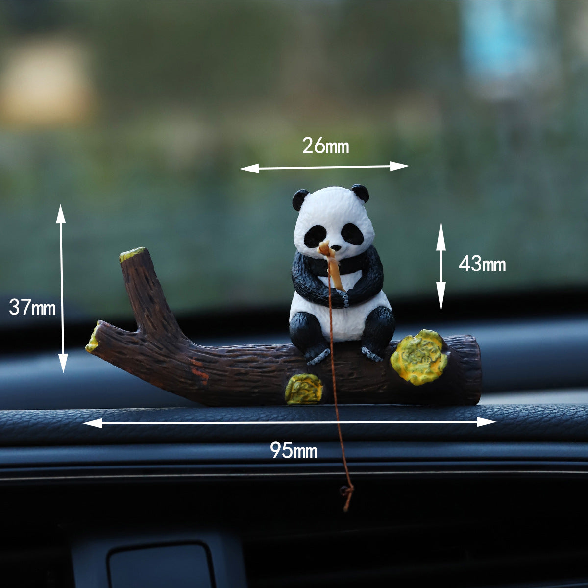 Mini Cartoon Animal Fishing Figurine for Car Dashboard and Desk Decor