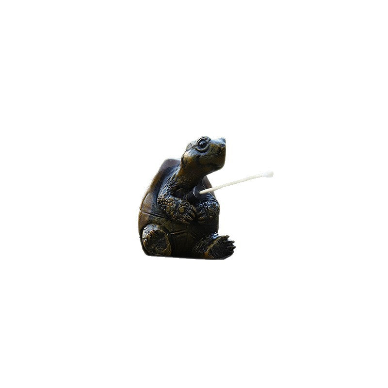 Mini Cartoon Animal Fishing Figurine for Car Dashboard and Desk Decor