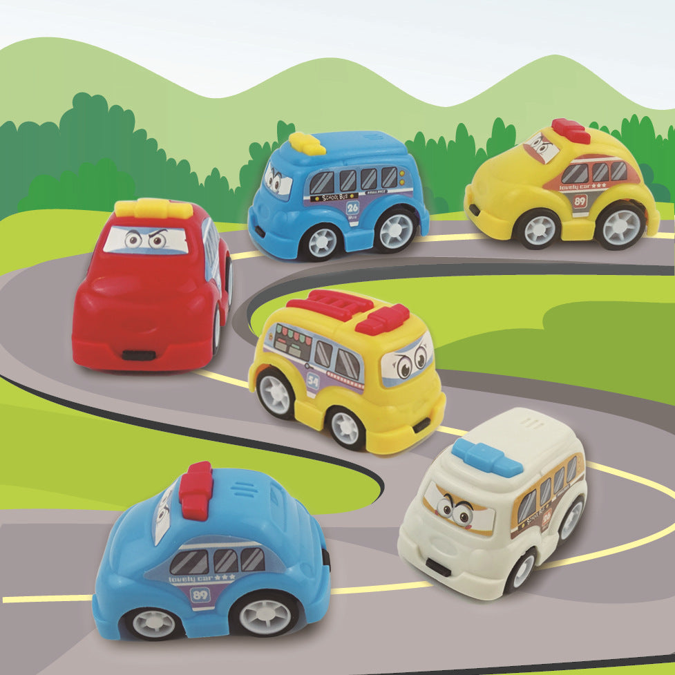 Mini Cartoon Pull-Back Engineering Toy Car