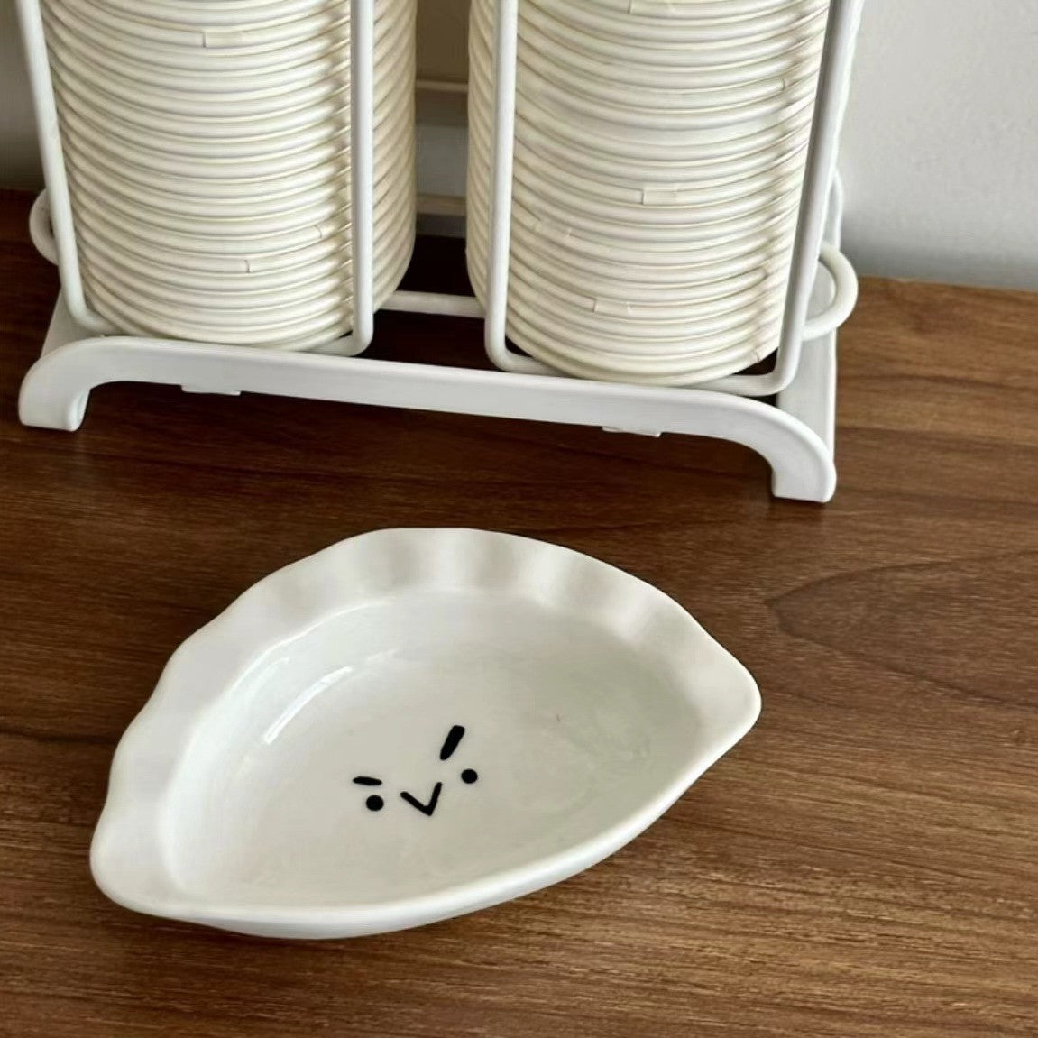 Mini Ceramic Sauce Dish with Cute Design
