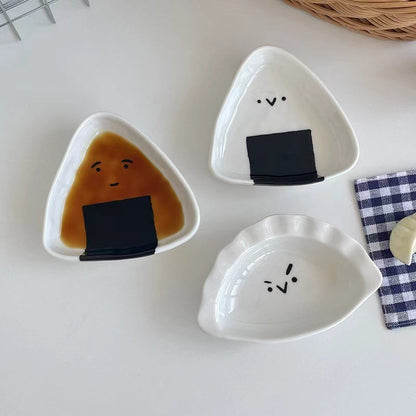 Mini Ceramic Sauce Dish with Cute Design