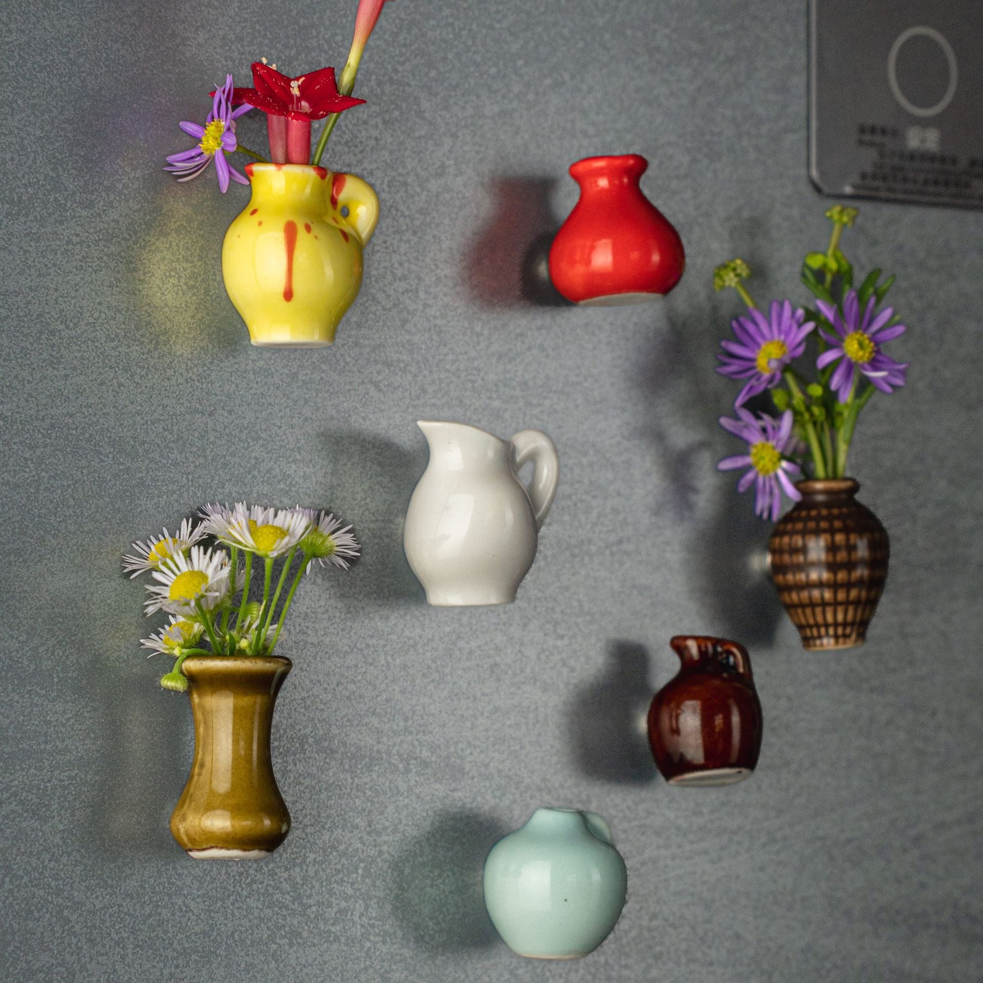 Mini Ceramic Vase Refrigerator Magnetic Decoration