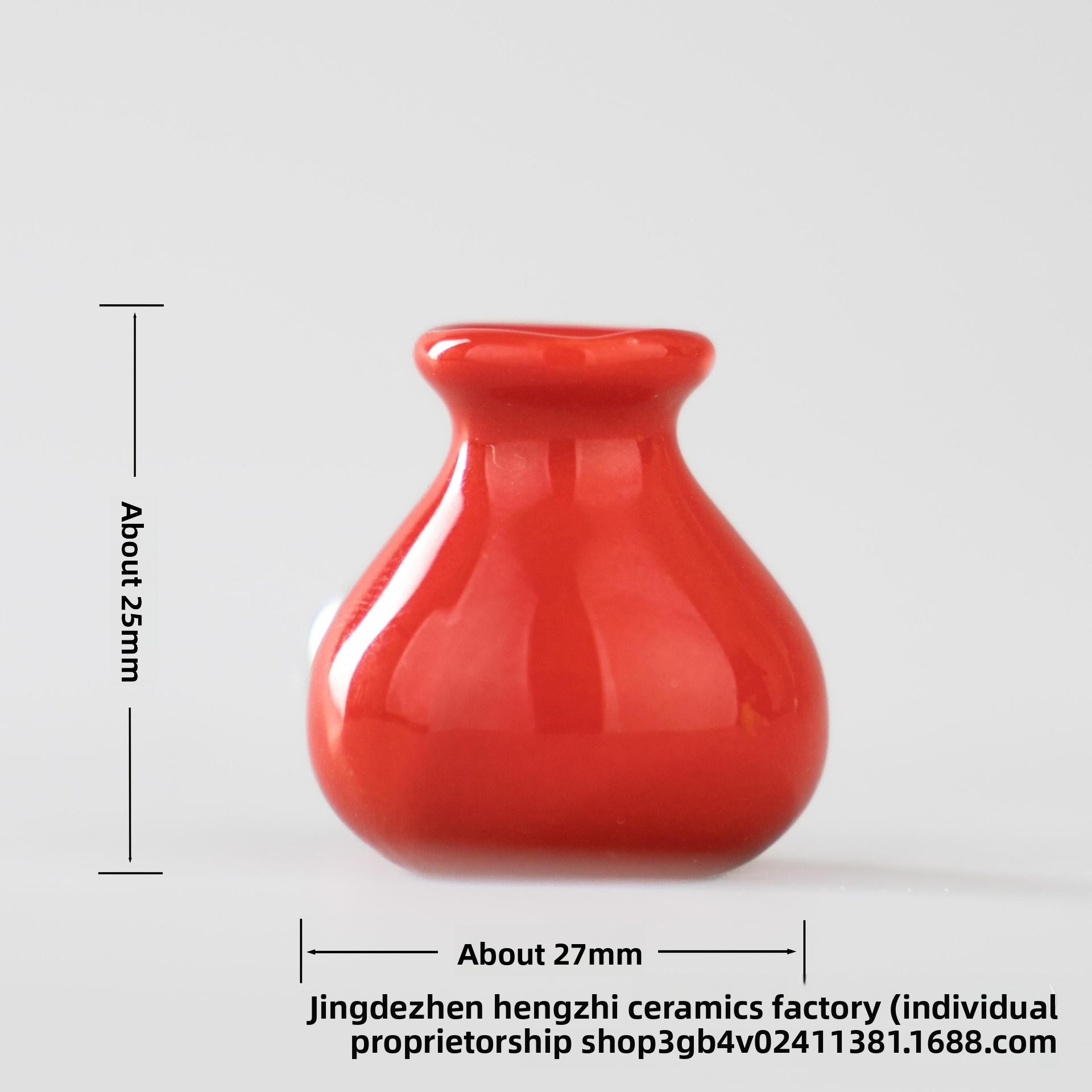 Mini Ceramic Vase Refrigerator Magnetic Decoration