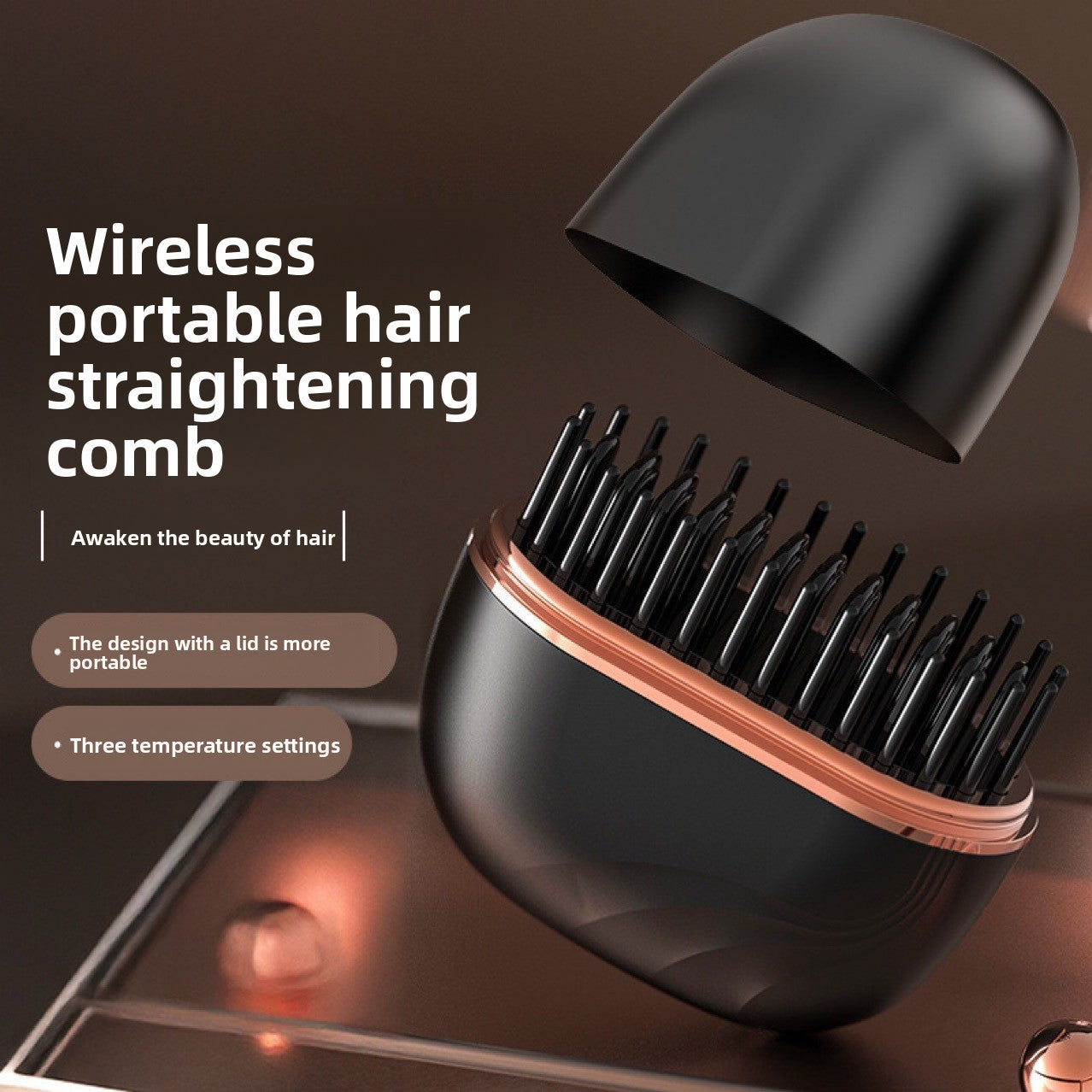 Mini charging straightening comb