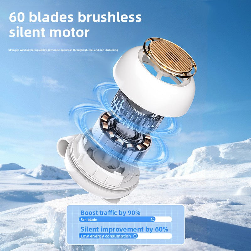 Mini Clip-on Bladeless Fan with USB Charging