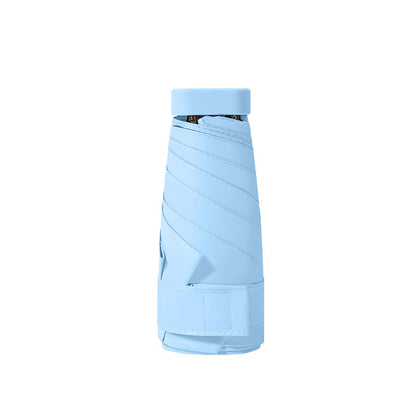 Mini Compact 5-Fold Sun and Rain Umbrella
