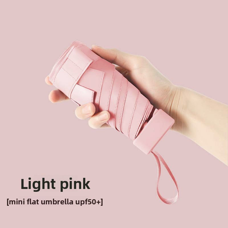 Mini Compact 5-Fold Sun and Rain Umbrella