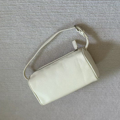 Mini Cylindrical Genuine Leather Crossbody Bag