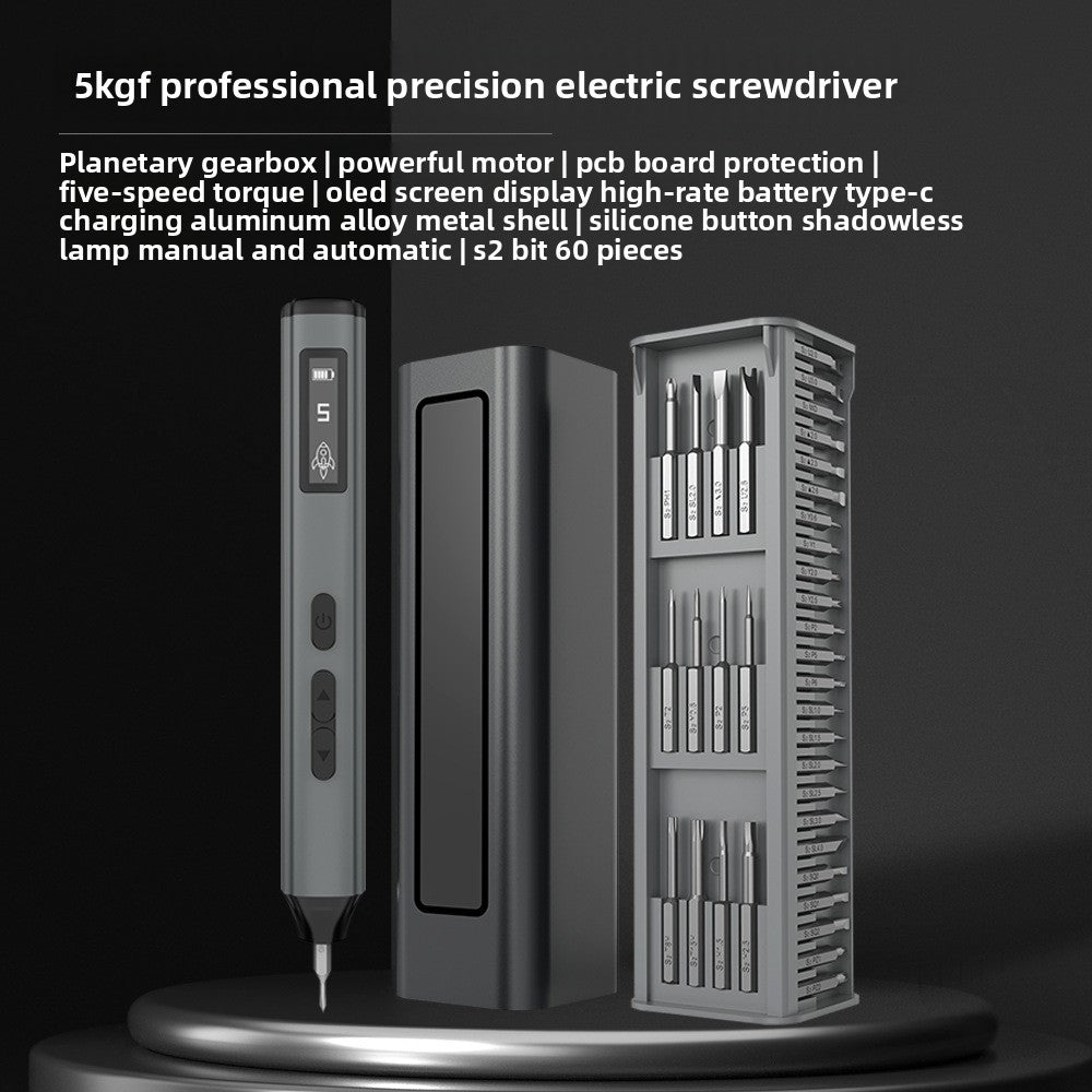 Mini Digital Display Electric Screwdriver Set with 60 Bits