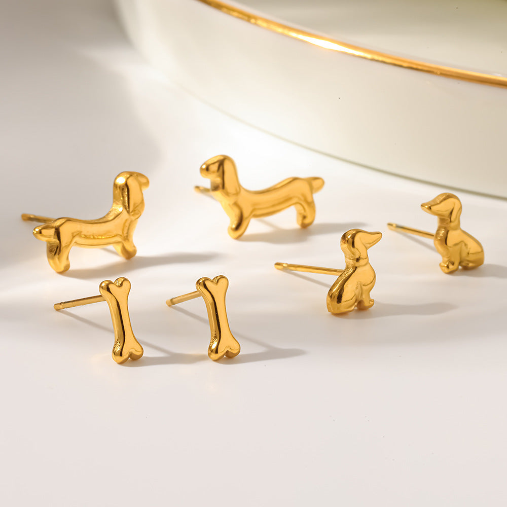 Mini Dog Stud Earrings