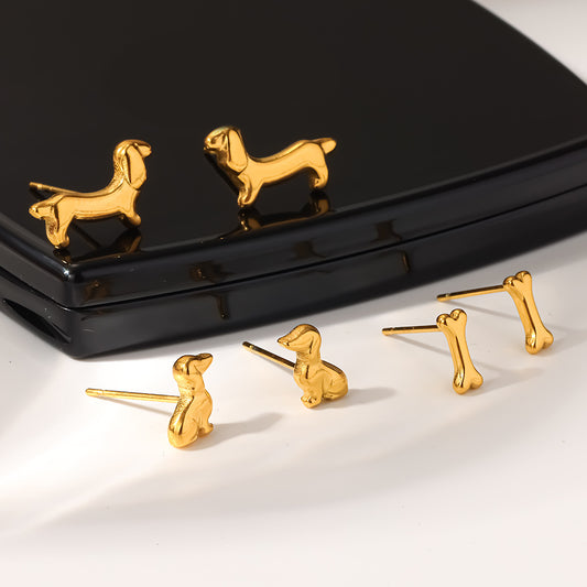 Mini Dog Stud Earrings