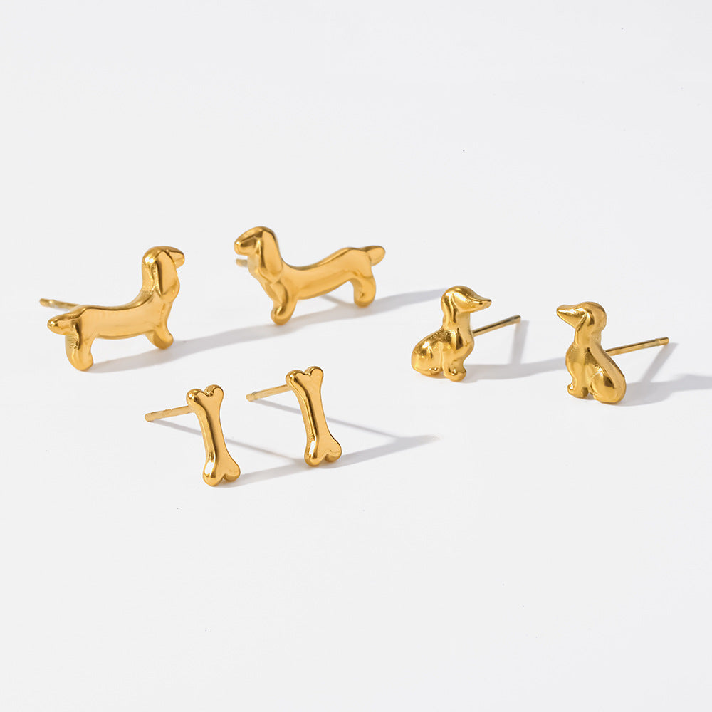 Mini Dog Stud Earrings