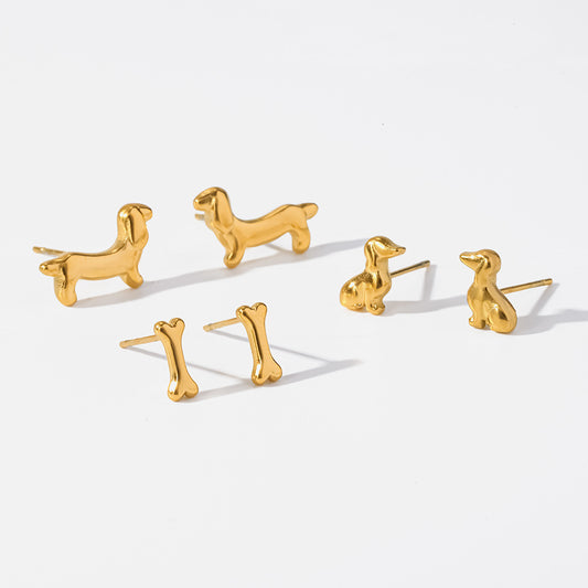 Mini Dog Stud Earrings